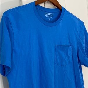 ✅ CLUB ROOM Performance Wicking Electric Palace Blue Crewneck Pocket Tee T Shirt
